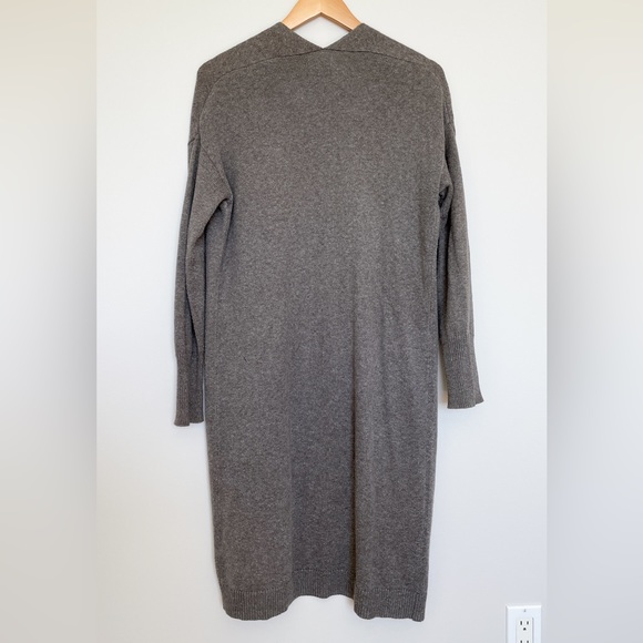 Long Grey Open Cardigan - Picture 2 of 3